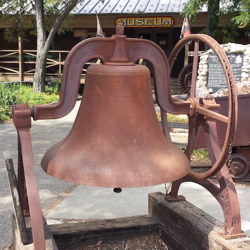 1930's church bell at the Mariposa Museum and History Center