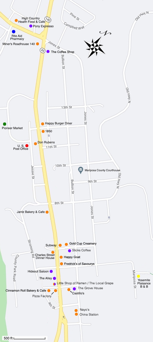 Mariposa Town Map