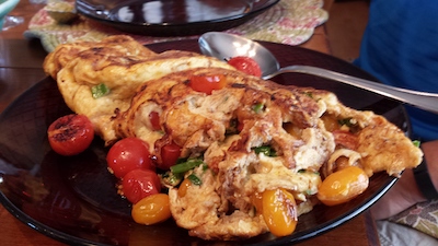 Tomato/Green Onion Omelette